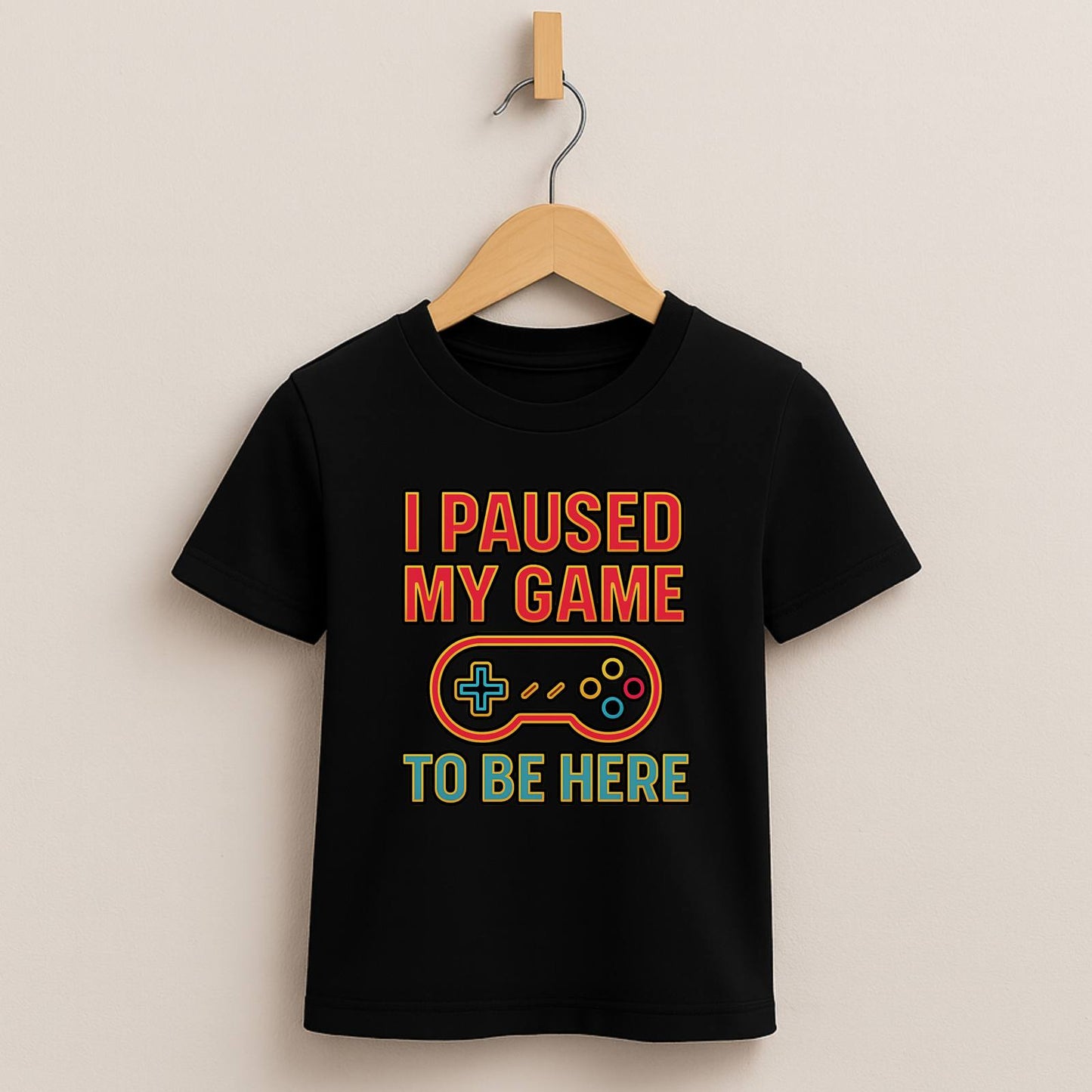 I Paused My Game To Be Here – Kids Funny Gamer T-Shirt 🎮😆