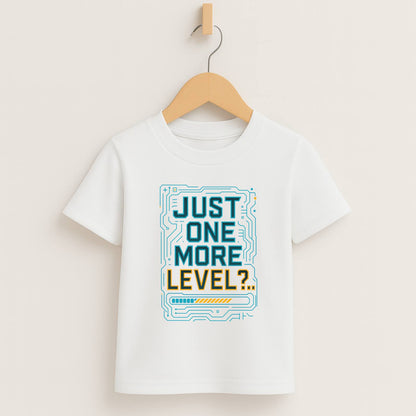 Just One More Level – Kids Tech Gamer T-Shirt ⚡🎮