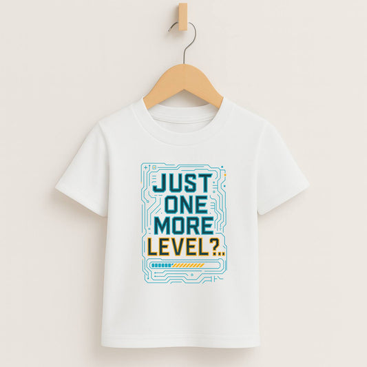Just One More Level – Kids Tech Gamer T-Shirt ⚡🎮