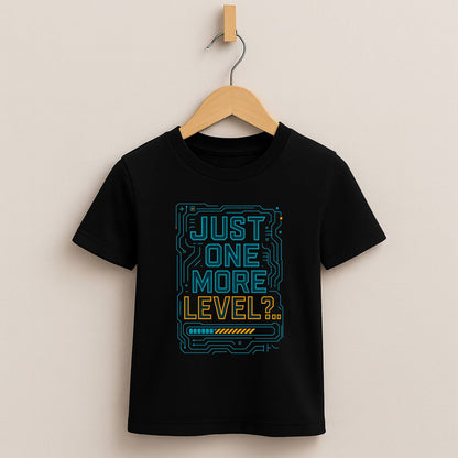 Just One More Level – Kids Tech Gamer T-Shirt ⚡🎮