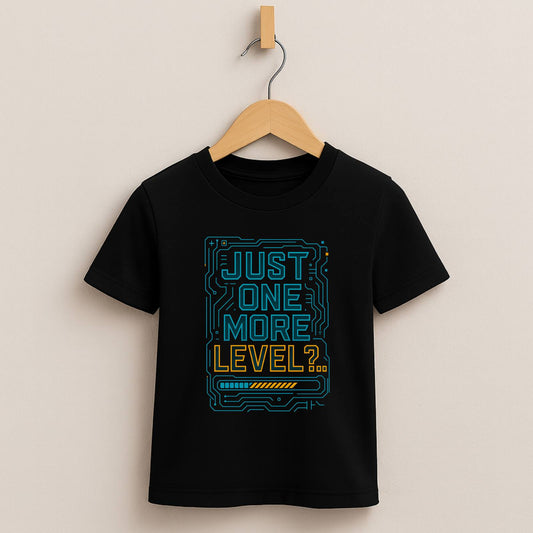 Just One More Level – Kids Tech Gamer T-Shirt ⚡🎮