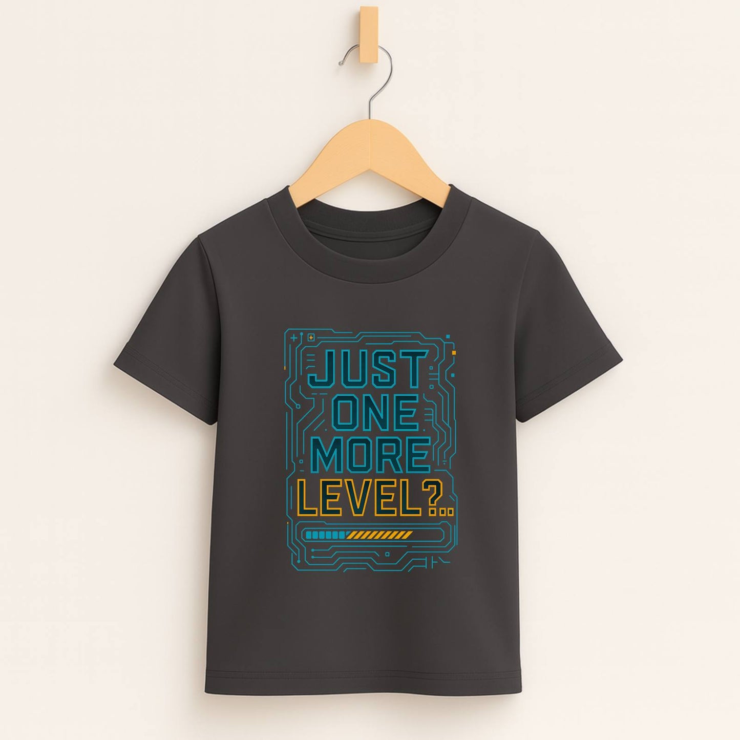 Just One More Level – Kids Tech Gamer T-Shirt ⚡🎮