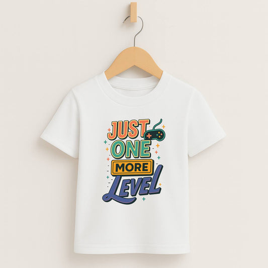 Just One More Level – Kids Retro Gamer T-Shirt 🎮⭐