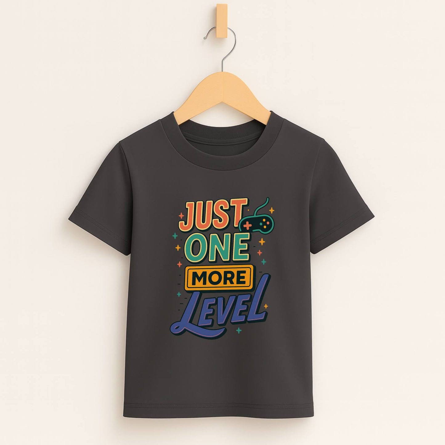 Just One More Level – Kids Retro Gamer T-Shirt 🎮⭐