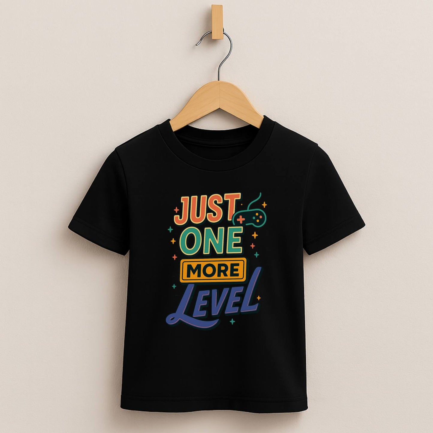 Just One More Level – Kids Retro Gamer T-Shirt 🎮⭐