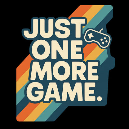 Just One More Game – Kids Retro Stripes T-Shirt 🎮🌈