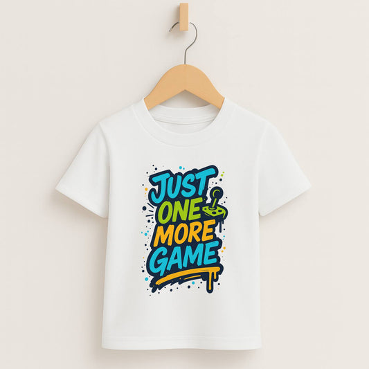 Just One More Game – Kids Graffiti Gamer T-Shirt 🎮🖌️