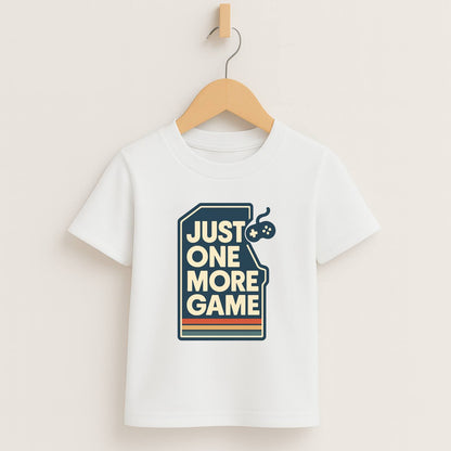 Just One More Game – Kids Retro Gamer T-Shirt 🎮👾