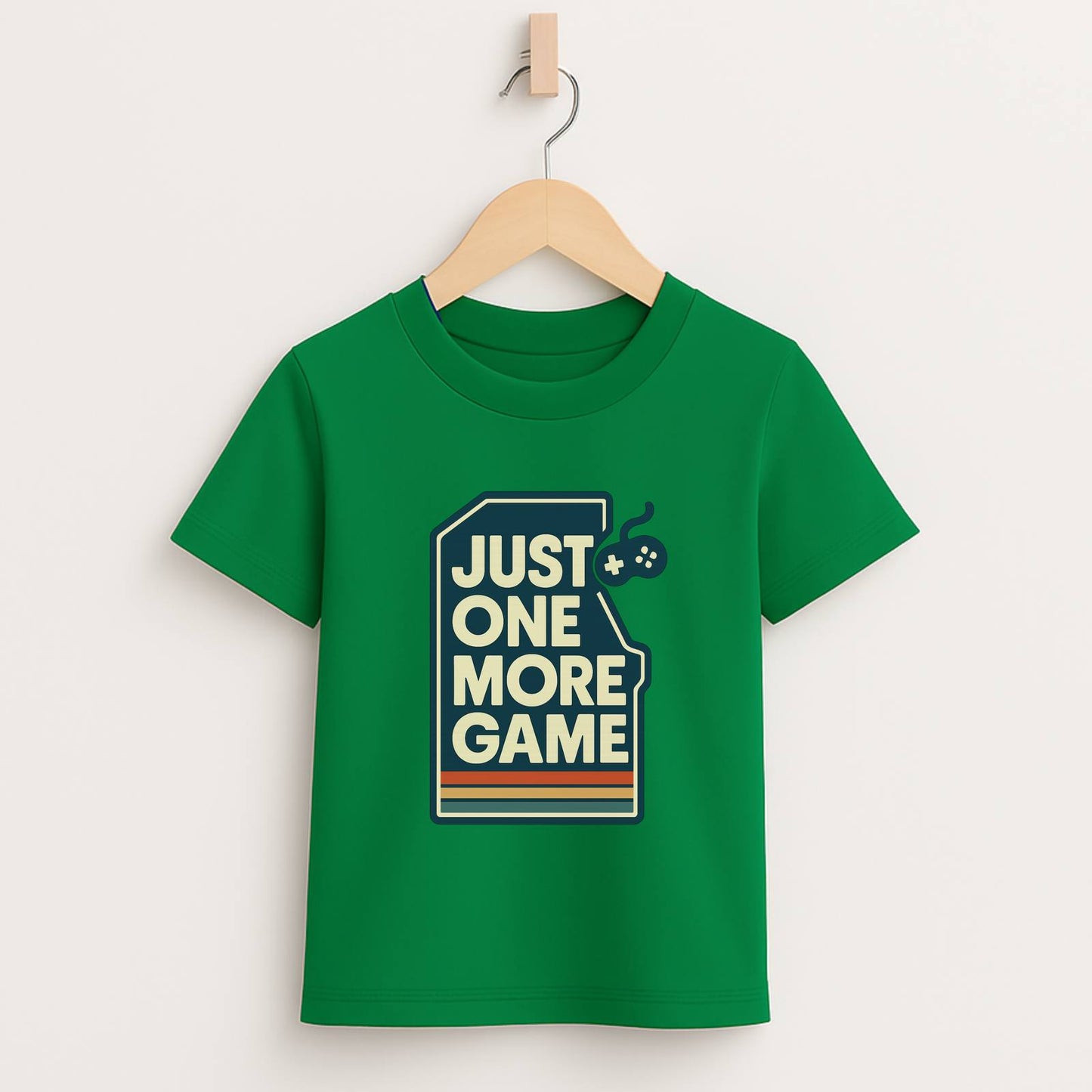 Just One More Game – Kids Retro Gamer T-Shirt 🎮👾