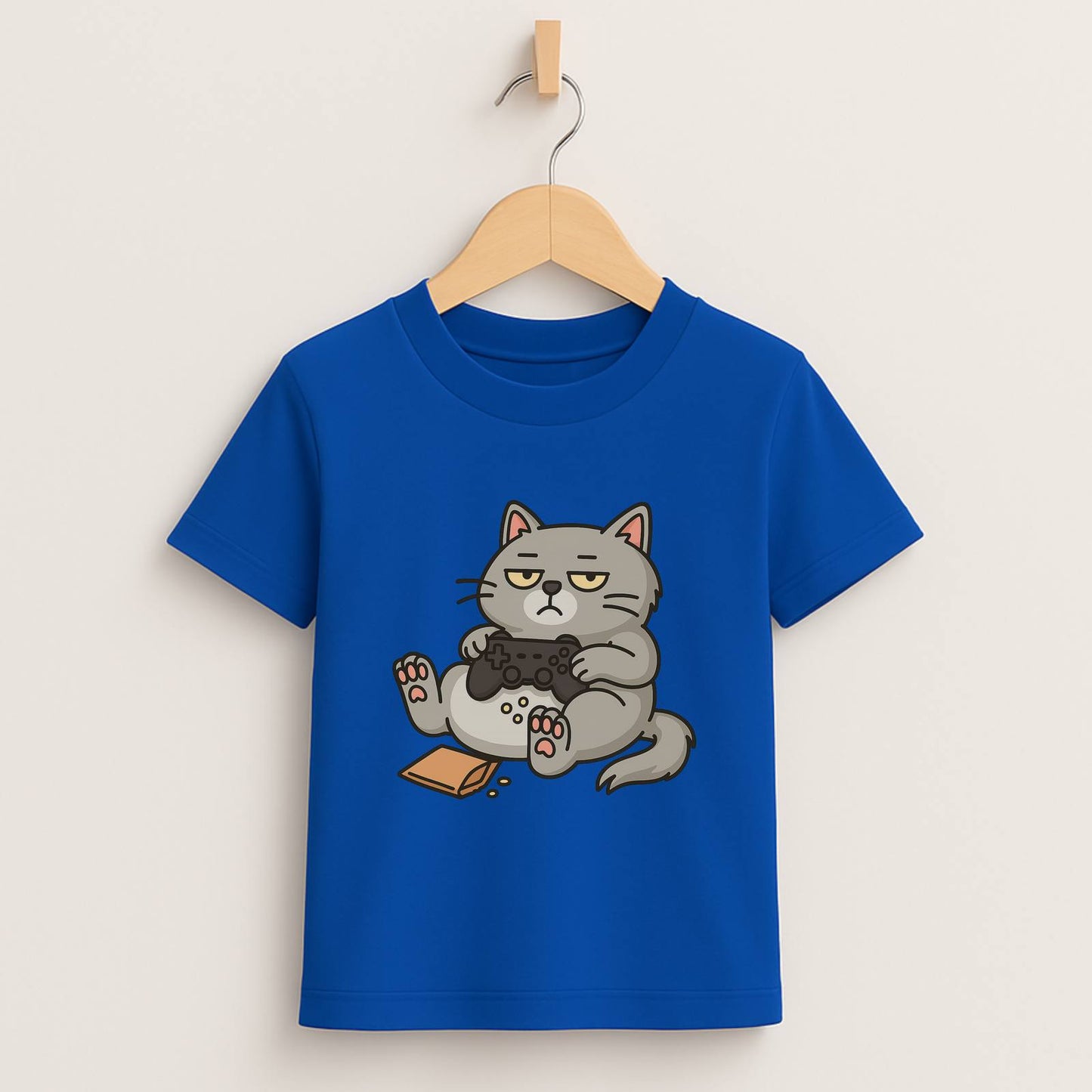 Chill Gamer Cat – Kids Funny Gaming T-Shirt 🐱🎮