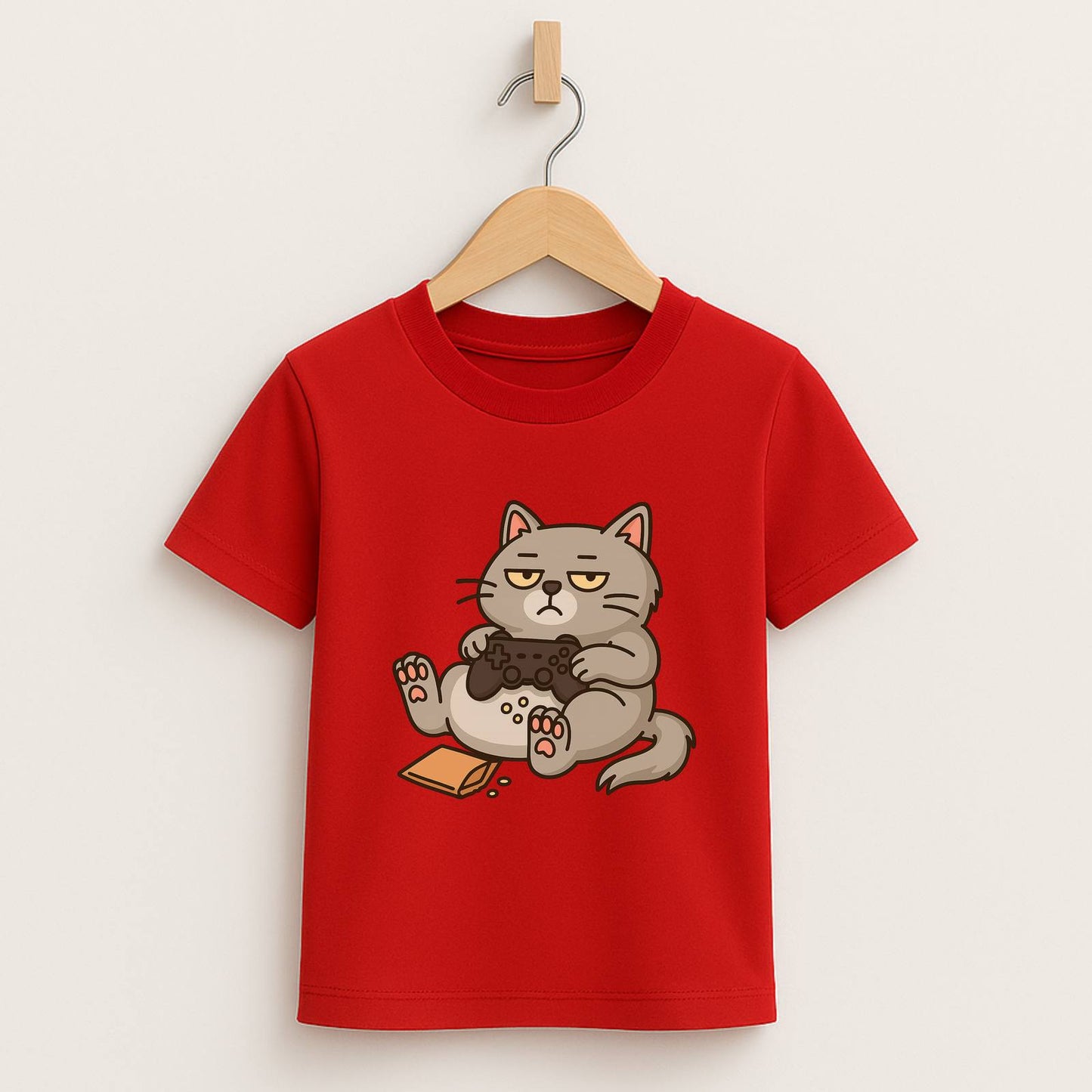 Chill Gamer Cat – Kids Funny Gaming T-Shirt 🐱🎮