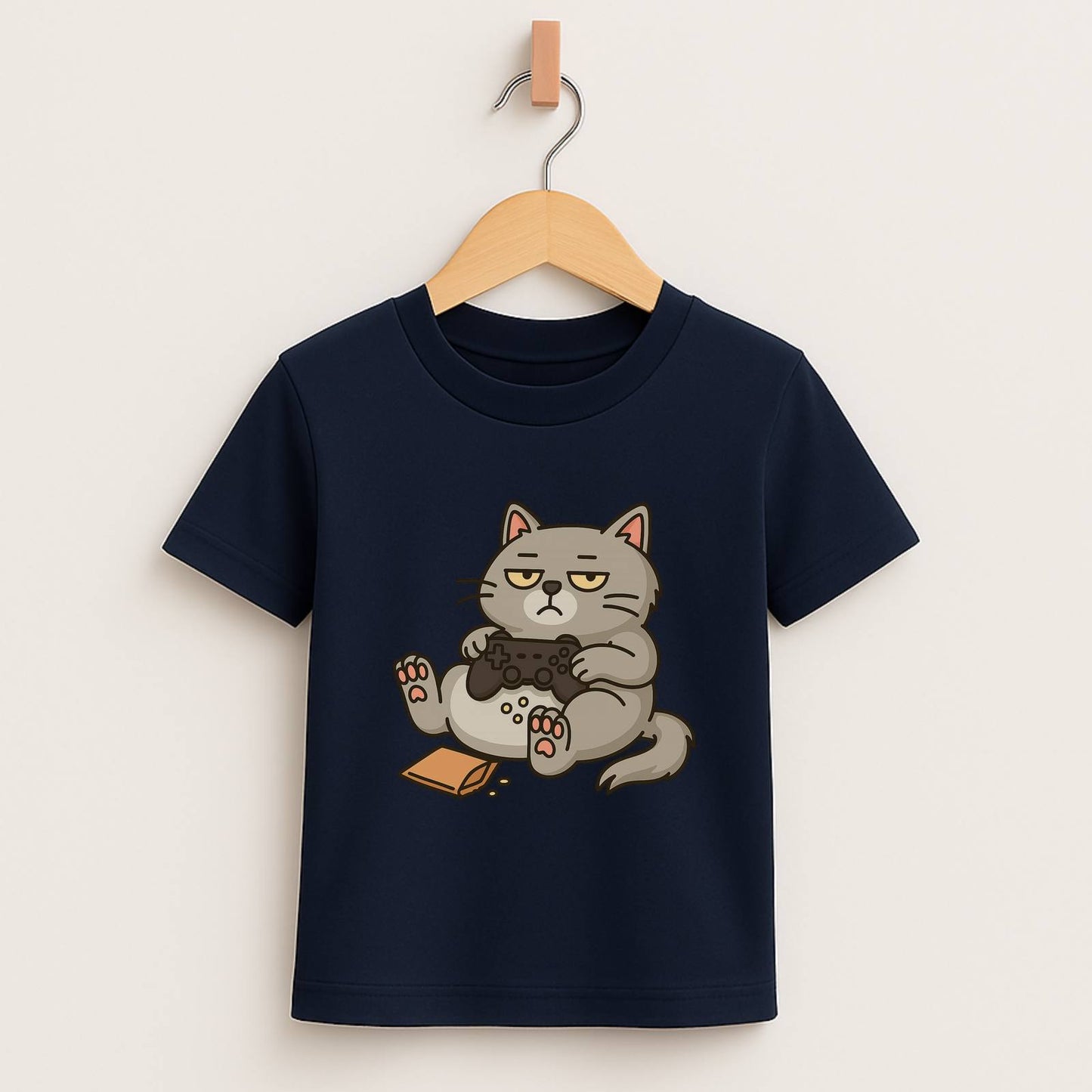 Chill Gamer Cat – Kids Funny Gaming T-Shirt 🐱🎮