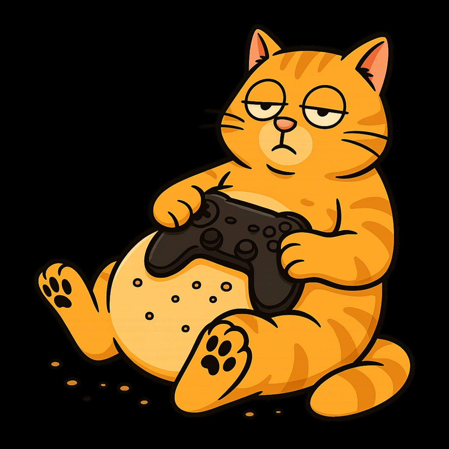 Lazy Gamer Cat – Kids Funny Gaming T-Shirt 🐱🎮