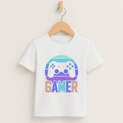 Gamer Sunset – Kids Gaming Tee 🎮🌅