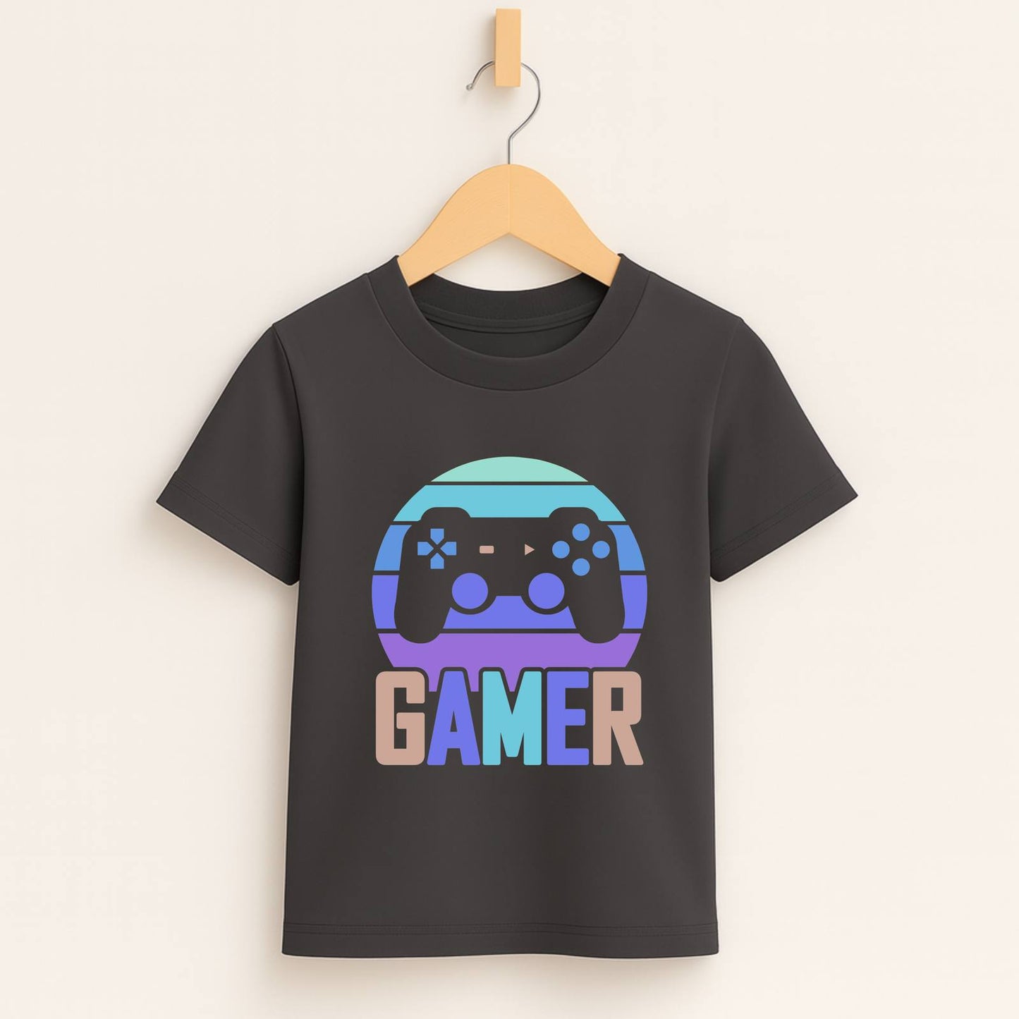 Gamer Sunset – Kids Gaming Tee 🎮🌅