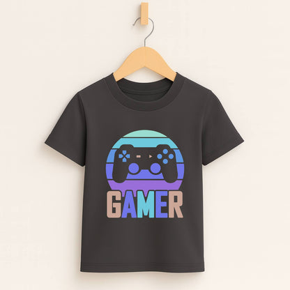Gamer Sunset – Kids Gaming Tee 🎮🌅