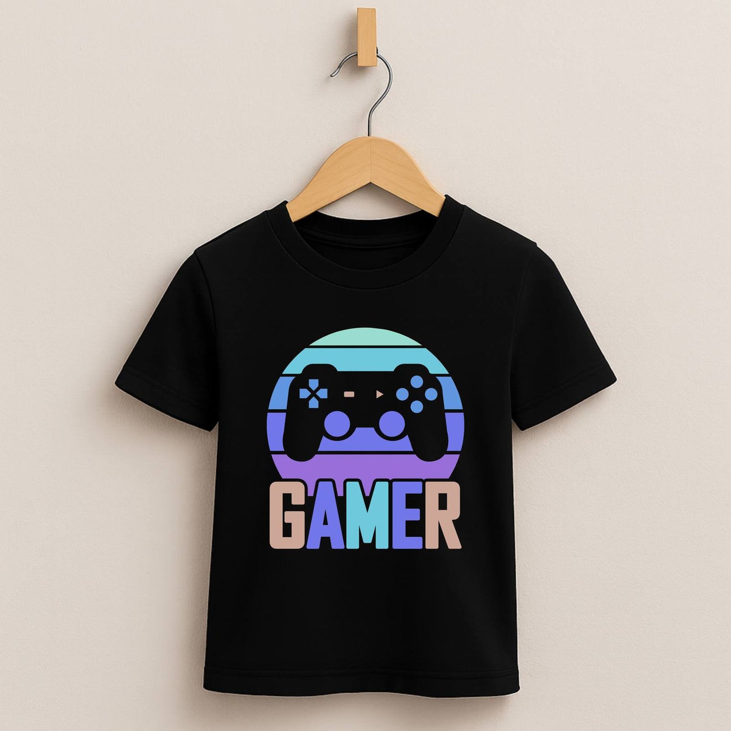 Gamer Sunset – Kids Gaming Tee 🎮🌅