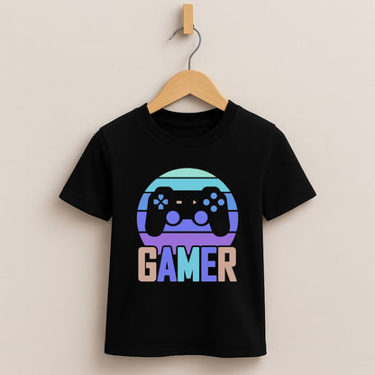 Gamer Sunset – Kids Gaming Tee 🎮🌅