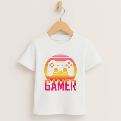 Gamer Sunset 2 – Kids Gaming Tee 🎮