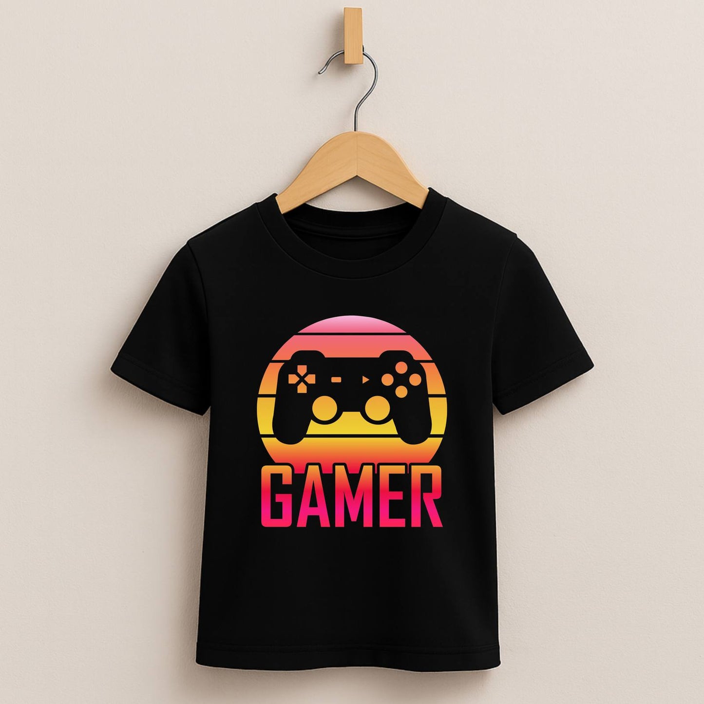 Gamer Sunset 2 – Kids Gaming Tee 🎮