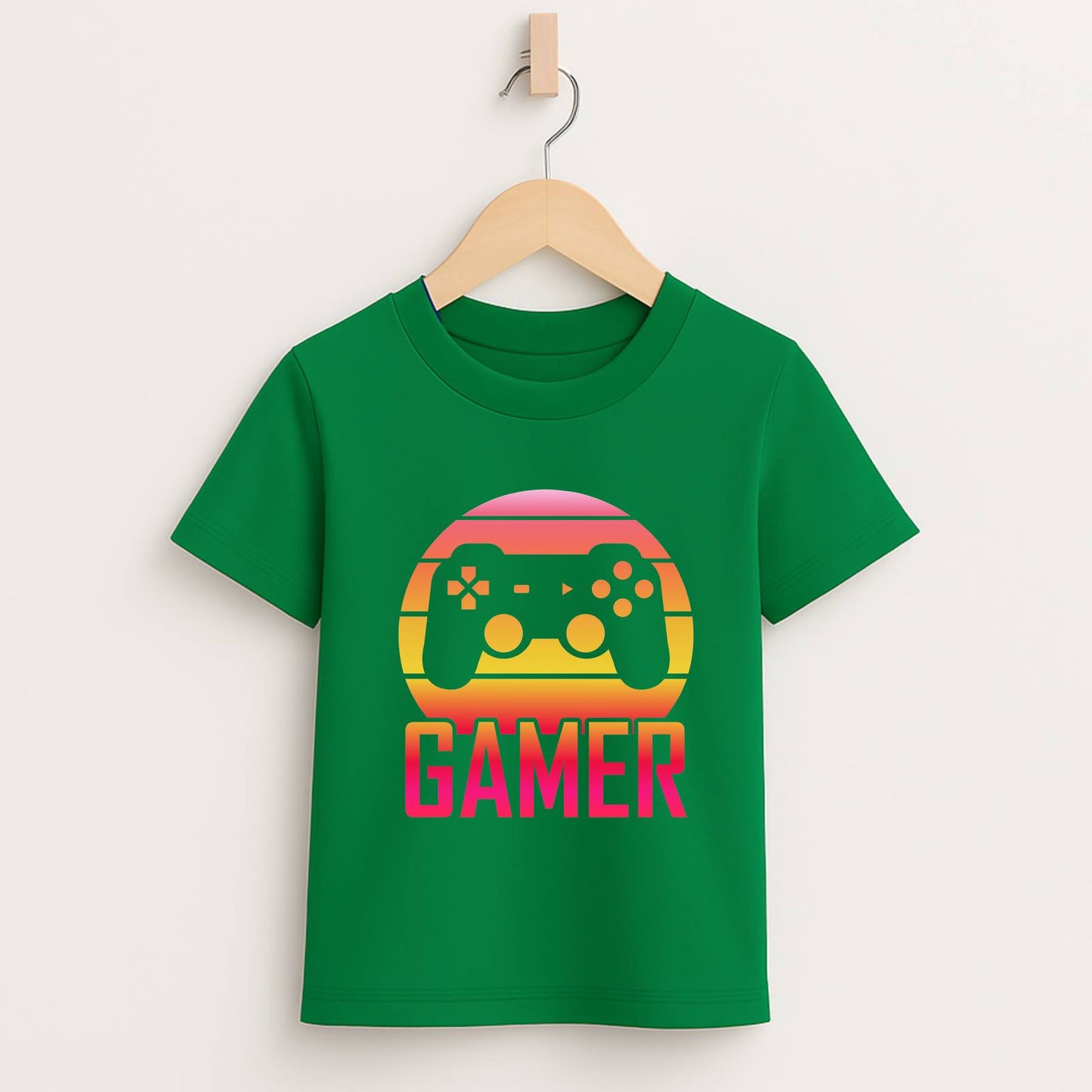 Gamer Sunset 2 – Kids Gaming Tee 🎮