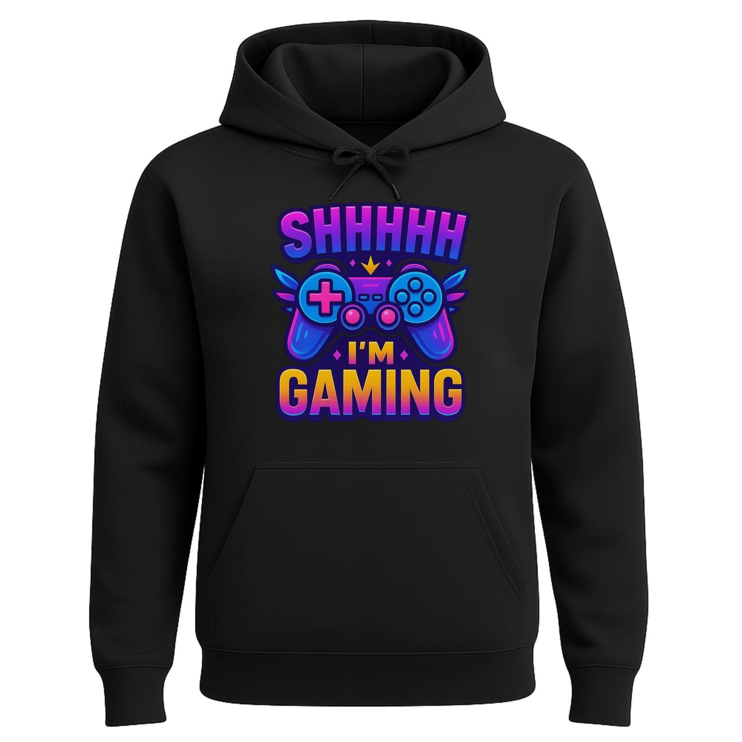 Shhh I’m Gaming – Neon Gamer Hoodie 🎮⚡