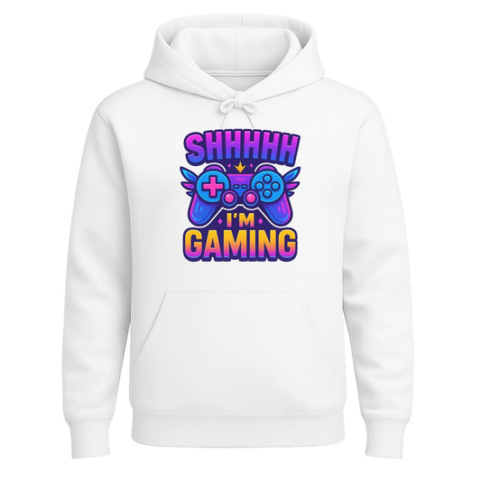 Shhh I’m Gaming – Neon Gamer Hoodie 🎮⚡