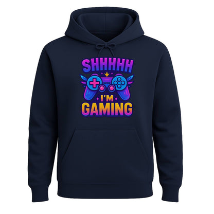 Shhh I’m Gaming – Neon Gamer Hoodie 🎮⚡