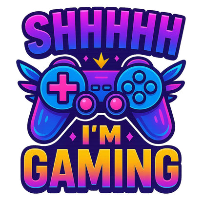 Shhh I’m Gaming – Neon Gamer Hoodie 🎮⚡