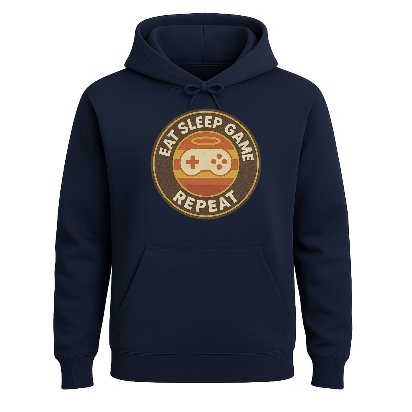 Eat Sleep Game Repeat – Retro Gamer Hoodie 🎮