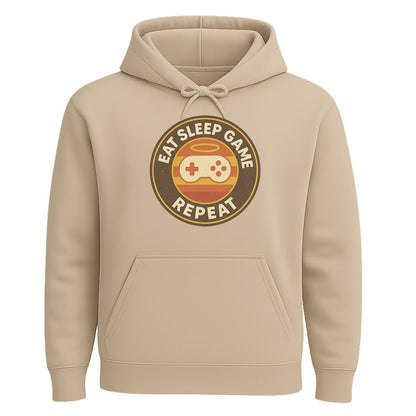 Eat Sleep Game Repeat – Retro Gamer Hoodie 🎮