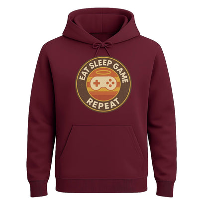 Eat Sleep Game Repeat – Retro Gamer Hoodie 🎮