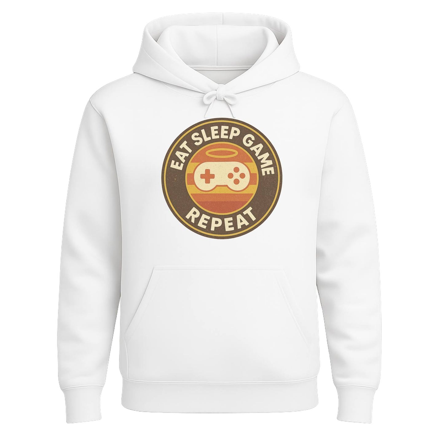 Eat Sleep Game Repeat – Retro Gamer Hoodie 🎮