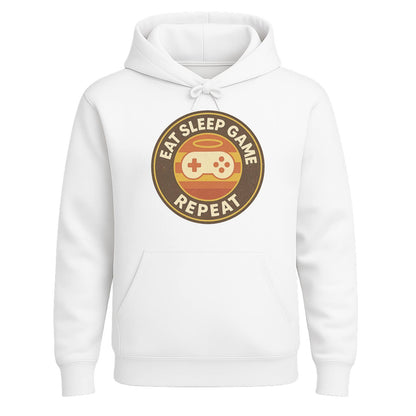 Eat Sleep Game Repeat – Retro Gamer Hoodie 🎮