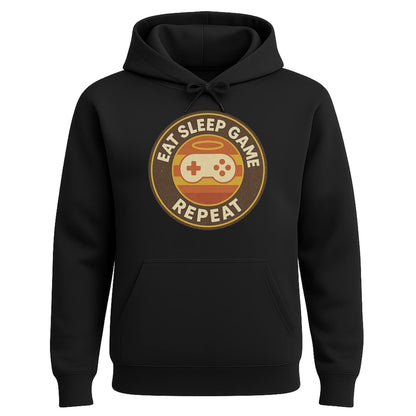 Eat Sleep Game Repeat – Retro Gamer Hoodie 🎮