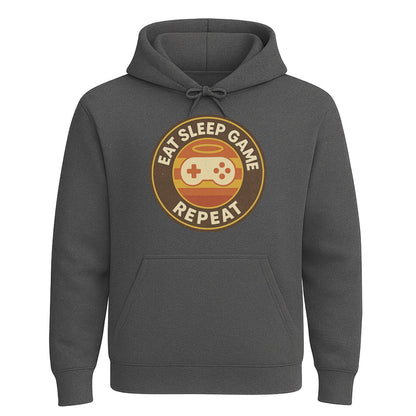 Eat Sleep Game Repeat – Retro Gamer Hoodie 🎮
