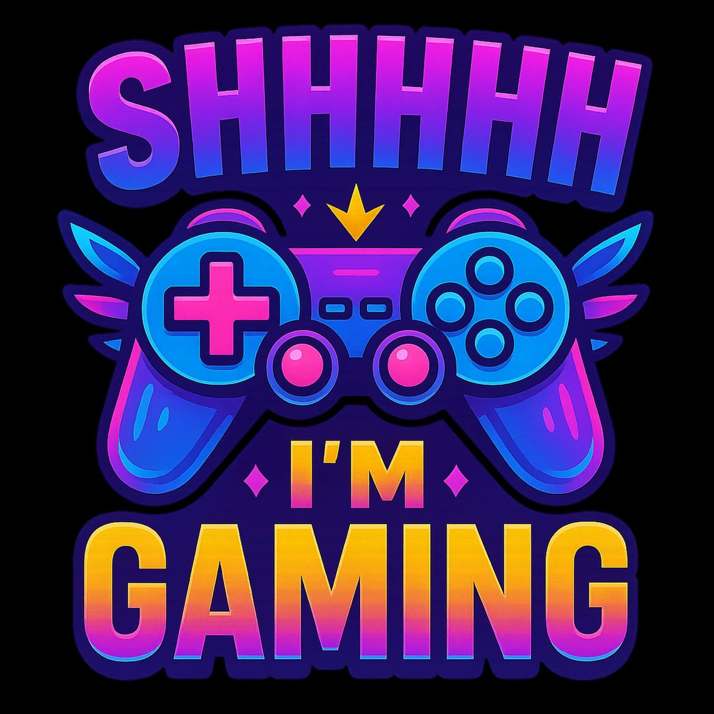 Shhh I’m Gaming – Limited Edition Back Print Hoodie 🎮⚡