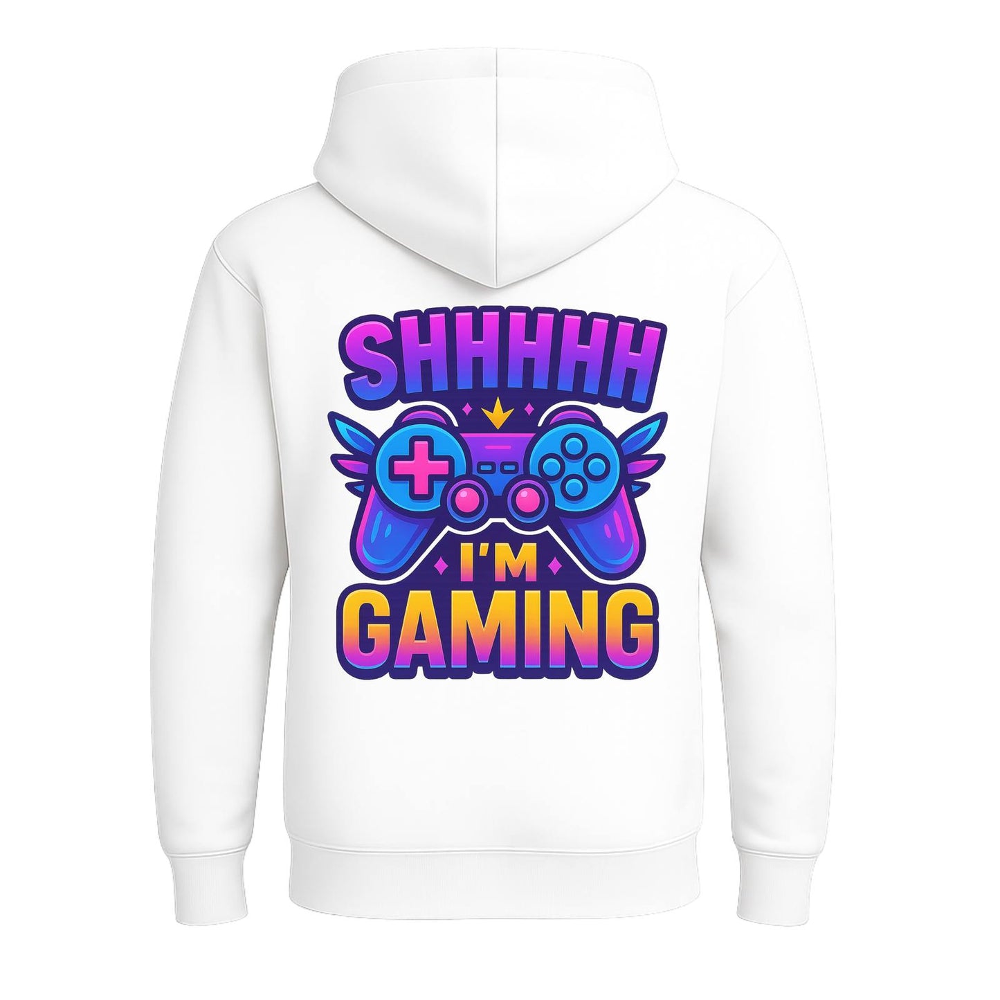 Shhh I’m Gaming – Limited Edition Back Print Hoodie 🎮⚡