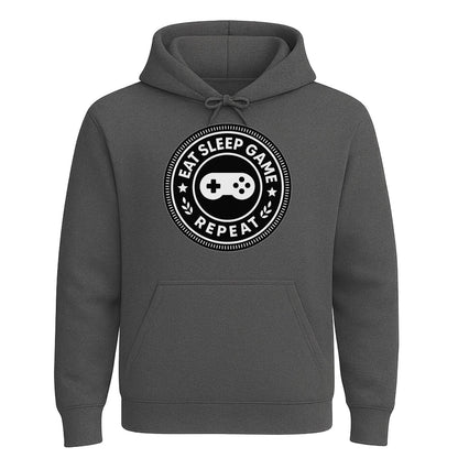 Eat Sleep Game Repeat – Classic Gamer Hoodie 🎮