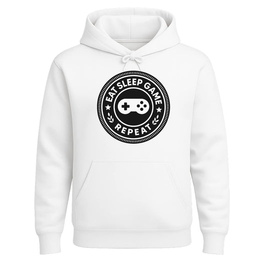 Eat Sleep Game Repeat – Classic Gamer Hoodie 🎮