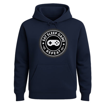 Eat Sleep Game Repeat – Classic Gamer Hoodie 🎮