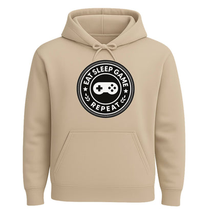 Eat Sleep Game Repeat – Classic Gamer Hoodie 🎮