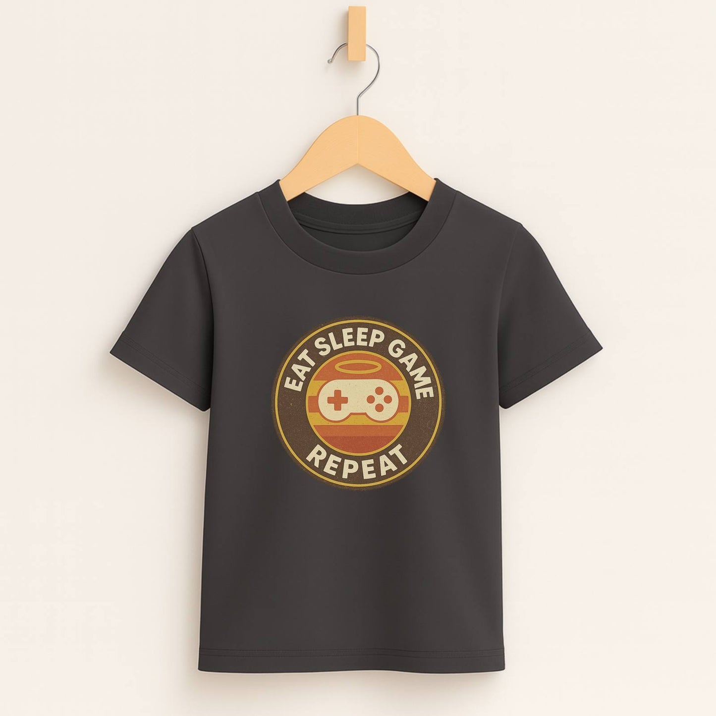 Eat Sleep Game Repeat – Kids Retro Gamer T-Shirt 🎮🕹️