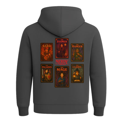Nerdy Things RPG Character Cards Hoodie | Hooded Sweatshirt