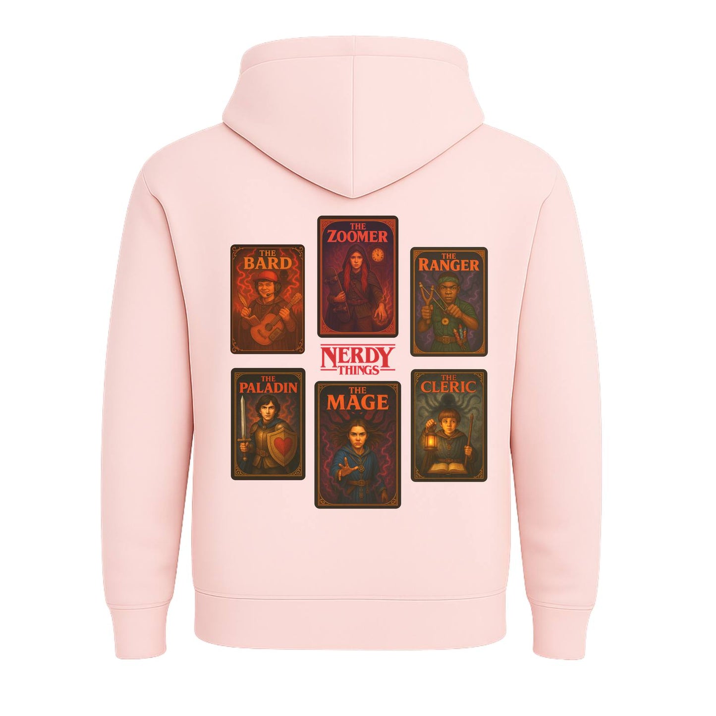 Nerdy Things RPG Character Cards Hoodie | Hooded Sweatshirt