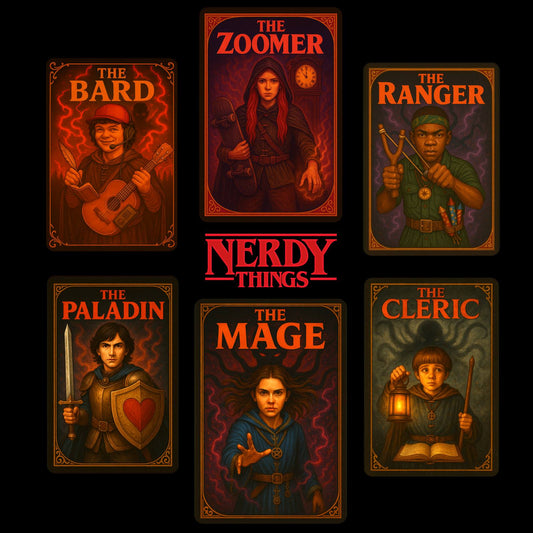 Nerdy Things RPG Character Cards Hoodie | Hooded Sweatshirt