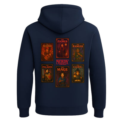 Nerdy Things RPG Character Cards Hoodie | Hooded Sweatshirt