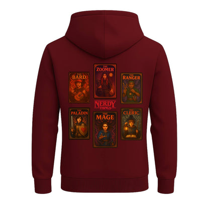 Nerdy Things RPG Character Cards Hoodie | Hooded Sweatshirt