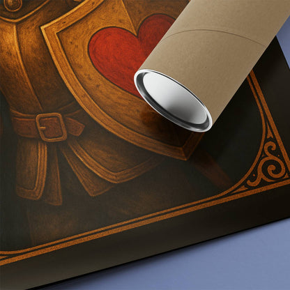The Paladin Rolled Poster - Fantasy Illustration, DnD Wall Art