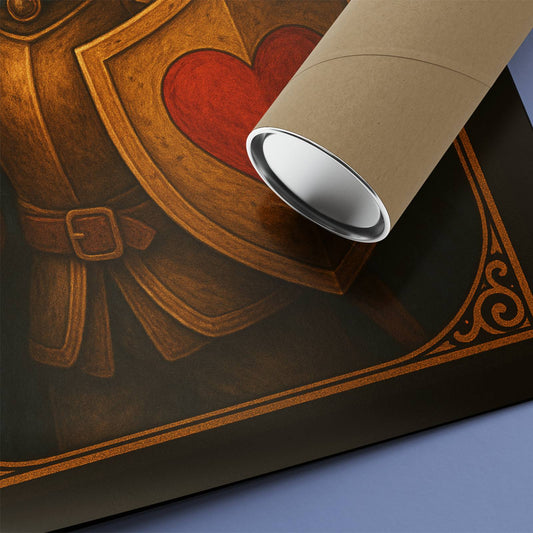 The Paladin Rolled Poster - Fantasy Illustration, DnD Wall Art